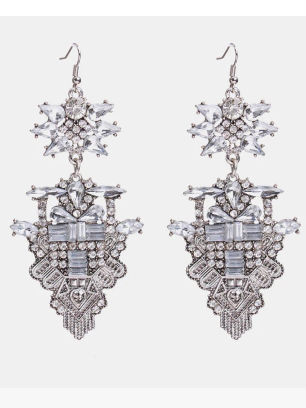 Celestia Deco Chandelier Drop Earrings